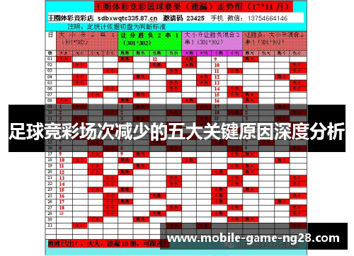 足球竞彩场次减少的五大关键原因深度分析